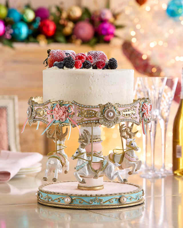 Joyeux Noel Carousel Cake Plate